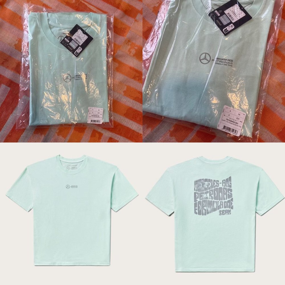 Mercedes-AMG PETRONAS F1 Team WOMENS RETRO TEE Mint Small